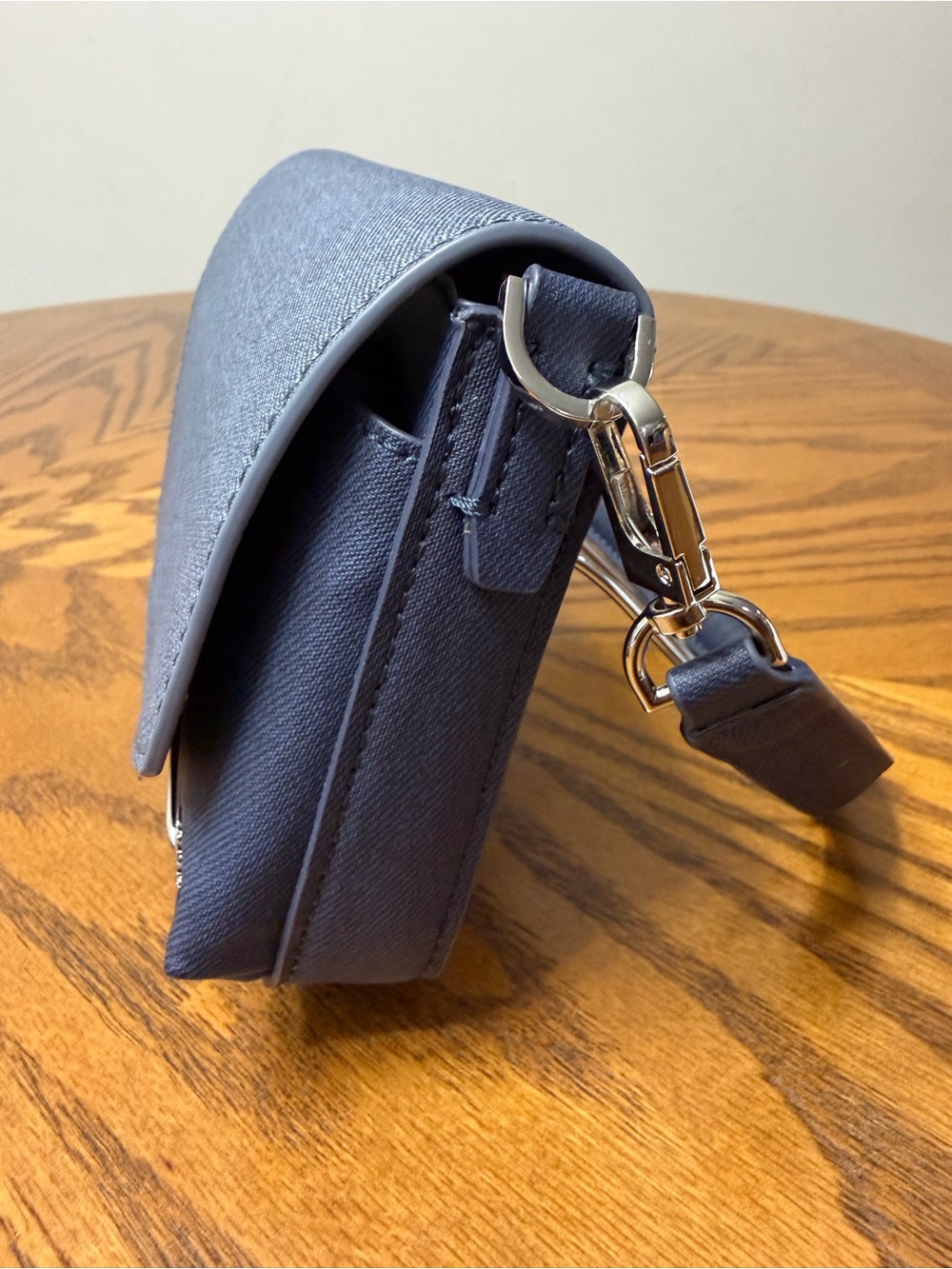 DKNY Denim & Navy Shoulder Bag with Smiley Charm - Picture 3 of 7